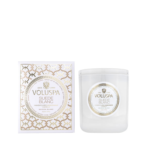 VOLUSPA Suede Blanc Classic Boxed Candle