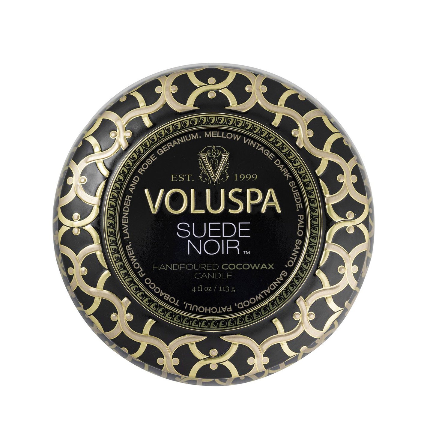 VOLUSPA Suede Noir Decorative Candle
