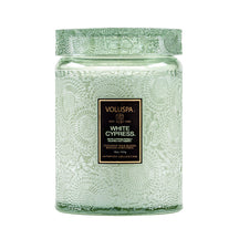 VOLUSPA White Cypress 100hr Candle + Glass Lid