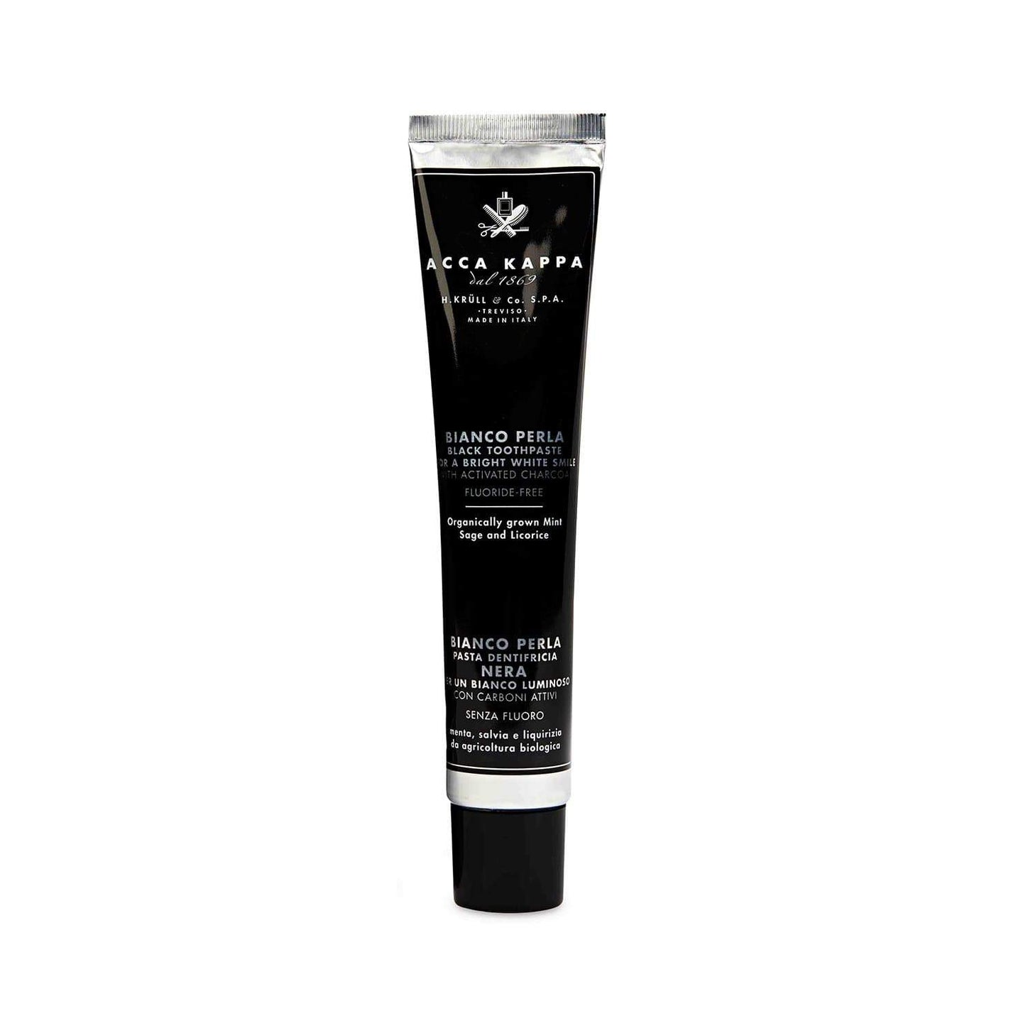 Acca Kappa Activated Charcoal Fluoride Free Toothpaste