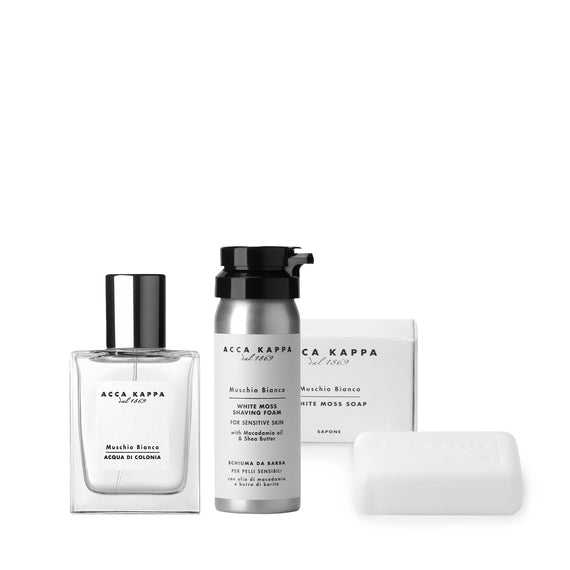 Acca Kappa White Moss Gift Set - Eau de Cologne, Shave Foam, Soap