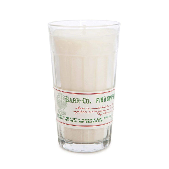 Barr-Co Fir & Grapefruit Milk Glass Candle