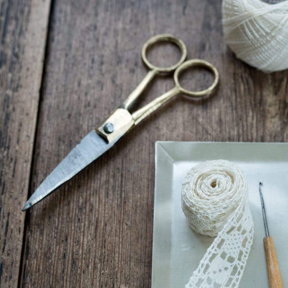 Fog Linen Work Brass Handle Scissors: Small: Official Stockist
