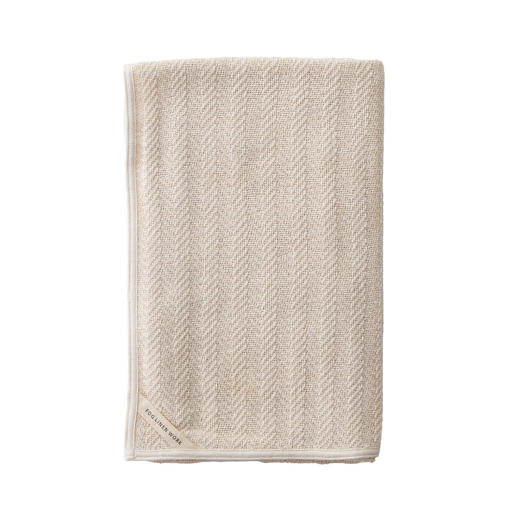 Fog Linen Work Herringbone Cotton Towel (L)