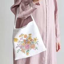 Fog Linen Work Isabelle Boinot Bag: Bouquet