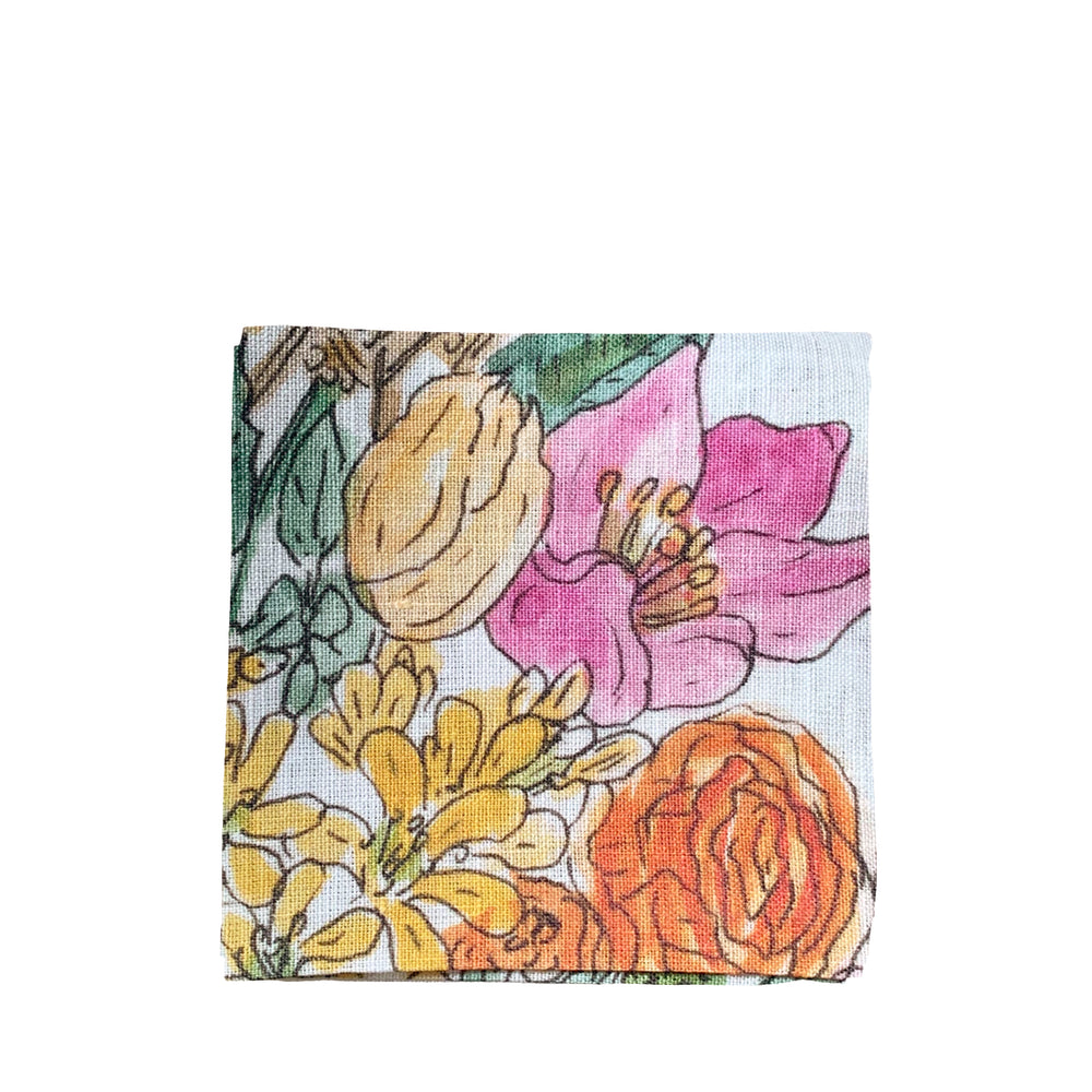 Fog Linen Work Isabelle Boinot Handkerchief: Bouquet