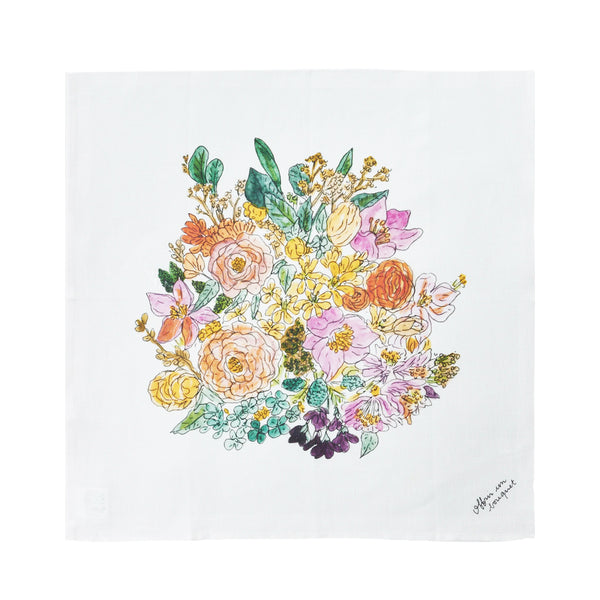 Fog Linen Work Isabelle Boinot Handkerchief: Bouquet