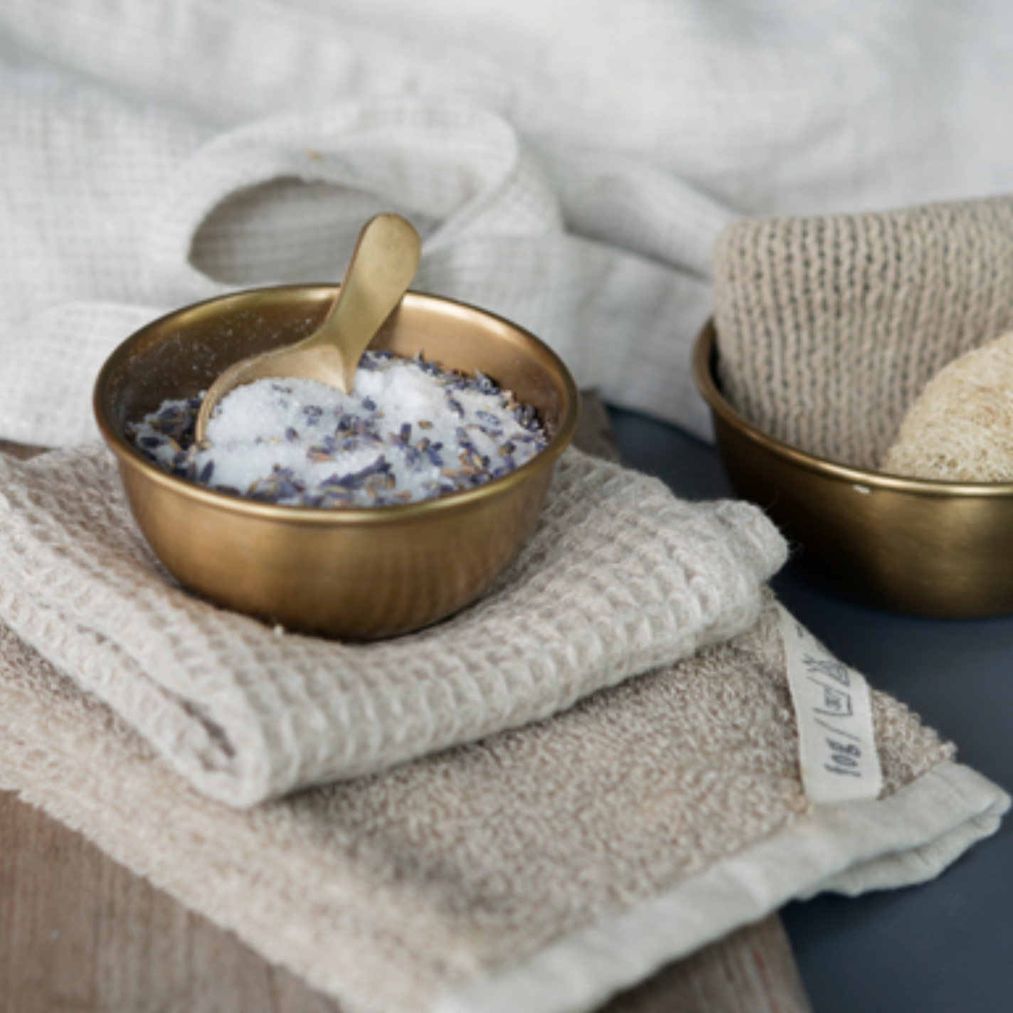 Fog Linen Work Knitted Linen Body Wash Cloth