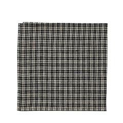 Fog Linen Work Linen Napkin: Black Natural Check