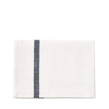 Fog Linen Work Thick Linen Tea Towel: White Navy Stripe