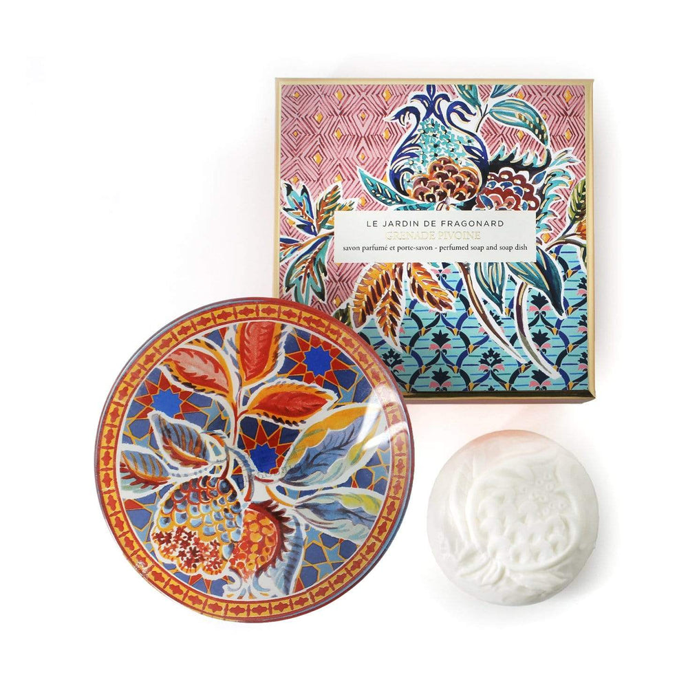 Fragonard Grenade Pivoine Soap + Dish
