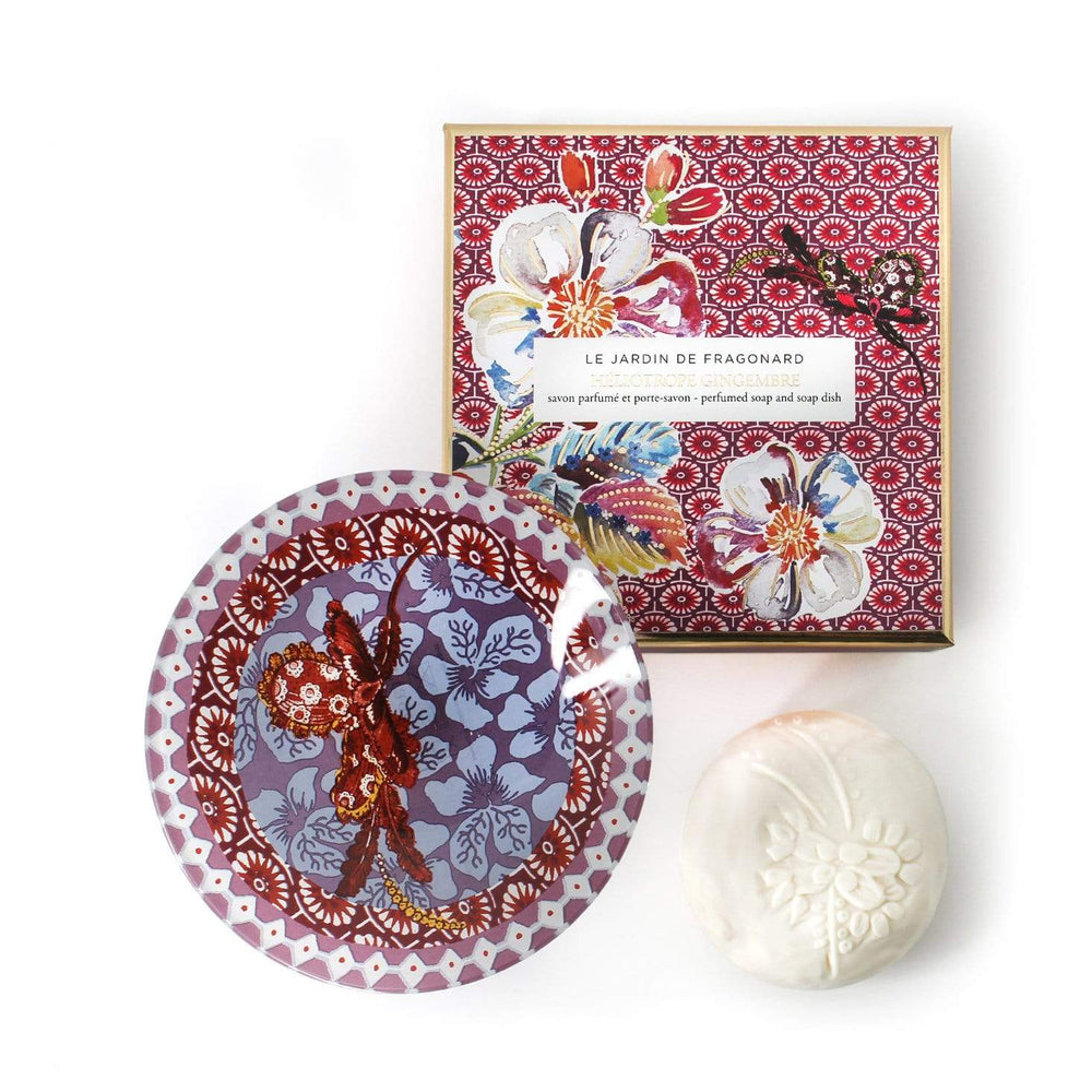 Fragonard Heliotrope Gingembre Perfumed Soap &  Dish