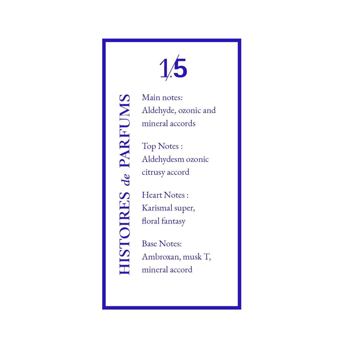 Histoires de Parfums Blue 1.5 Travel Eau de Parfum