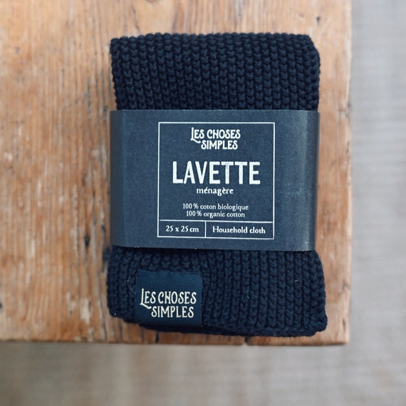 Les Choses Simples Lavette Household Cloth -  Black