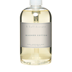k. Hall Washed Cotton Liquid Hand Soap - FEW REMAIN!