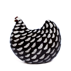 Les Ceramiques de Lussan Noir Moucheté Blanc Hen - 17cm