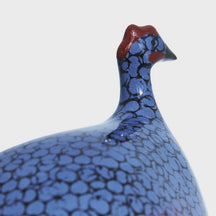 Les Ceramiques de Lussan Pintade (Guinea Fowl) Large - Black/Blue