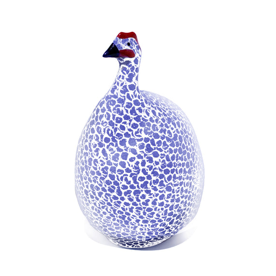 Les Ceramiques de Lussan Pintade (Guinea Fowl) Large - Blue