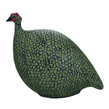 Les Ceramiques de Lussan Pintade (Guinea Fowl) Large - Cobalt Speckled Sage