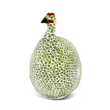 Les Ceramiques de Lussan Pintade (Guinea Fowl) Large - Green