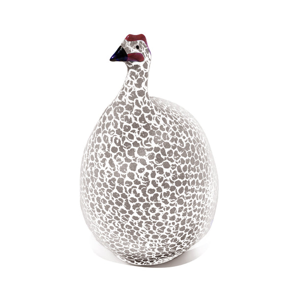 Les Ceramiques de Lussan Pintade (Guinea Fowl) Large - Grey