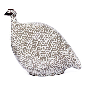 Les Ceramiques de Lussan Pintade (Guinea Fowl) Large - Grey