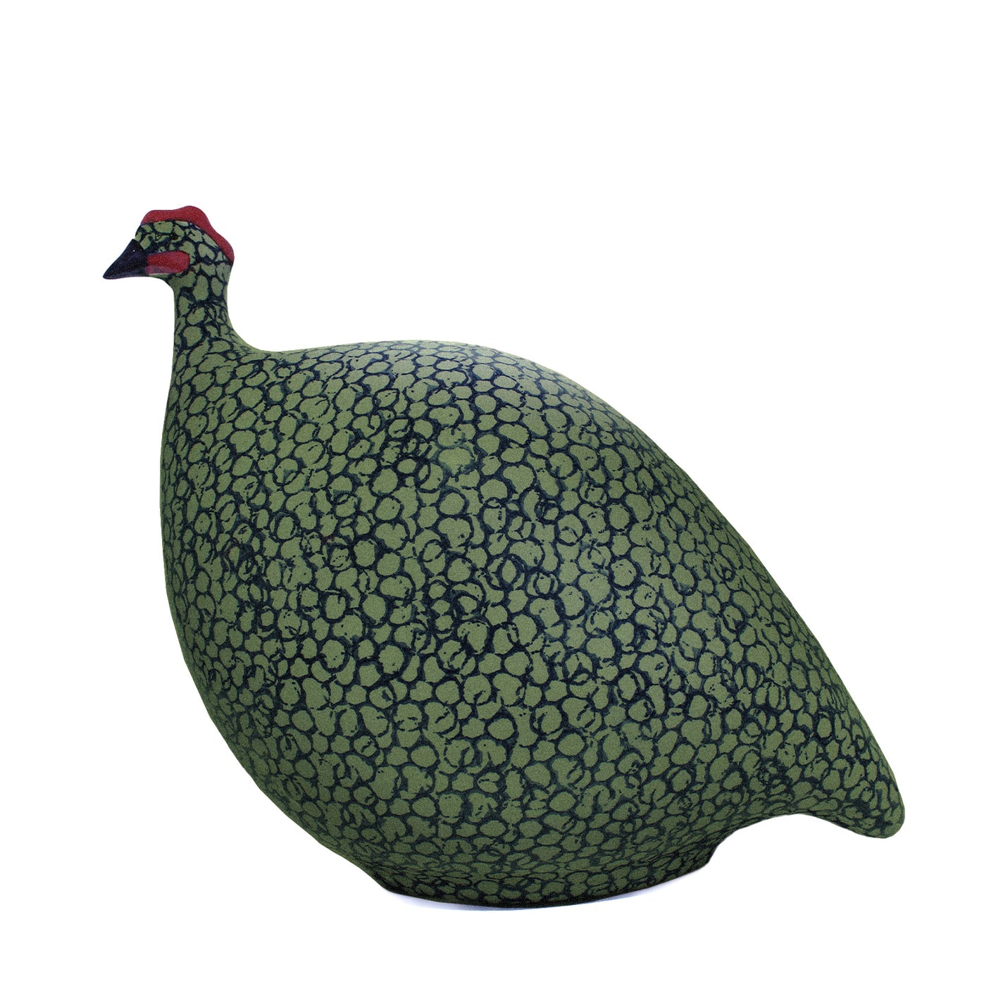 Les Ceramiques de Lussan Pintade (Guinea Fowl) Medium - Cobalt Speckled Sage