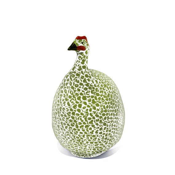 Les Ceramiques de Lussan Pintade (Guinea Fowl) Medium - Green