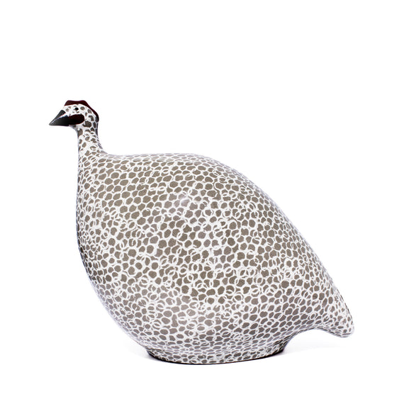 Les Ceramiques de Lussan Pintade (Guinea Fowl) Medium - Grey