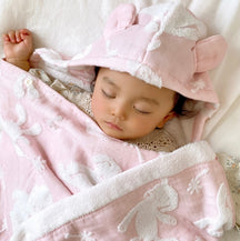 Kontex Macaron Hooded Towel - Pink Puppy