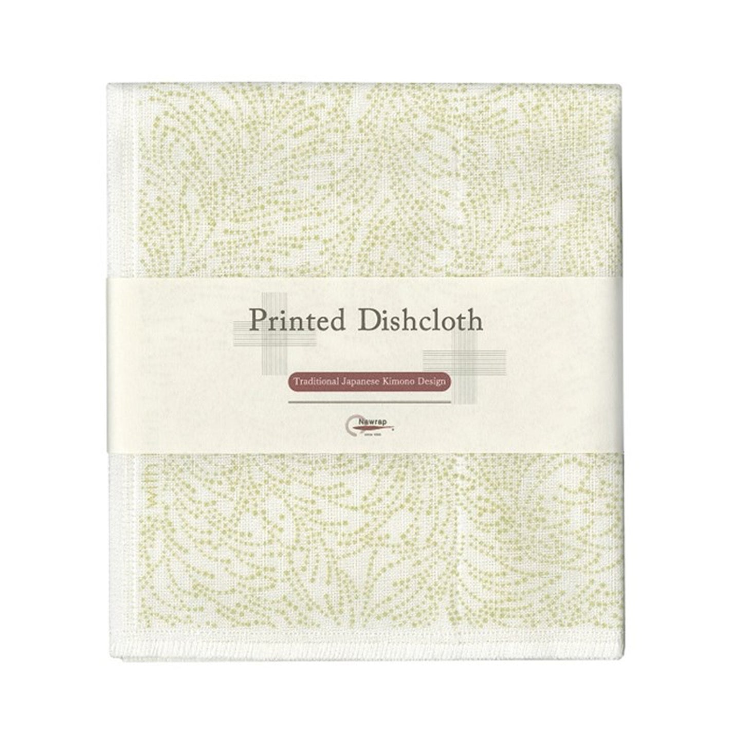 Nawrap Kimono Print Dishcloth - Green Feather