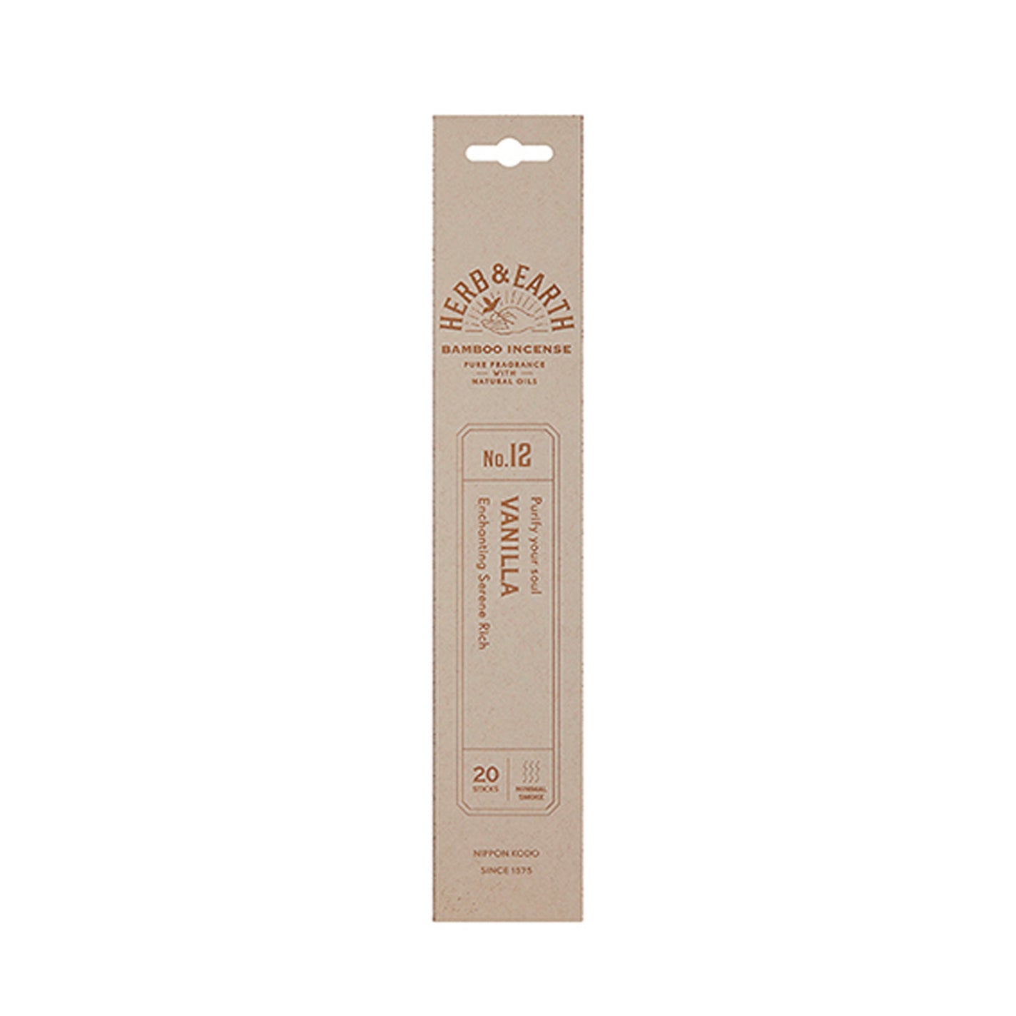 Nippon Kodo Herb & Earth Incense - Vanilla No.12