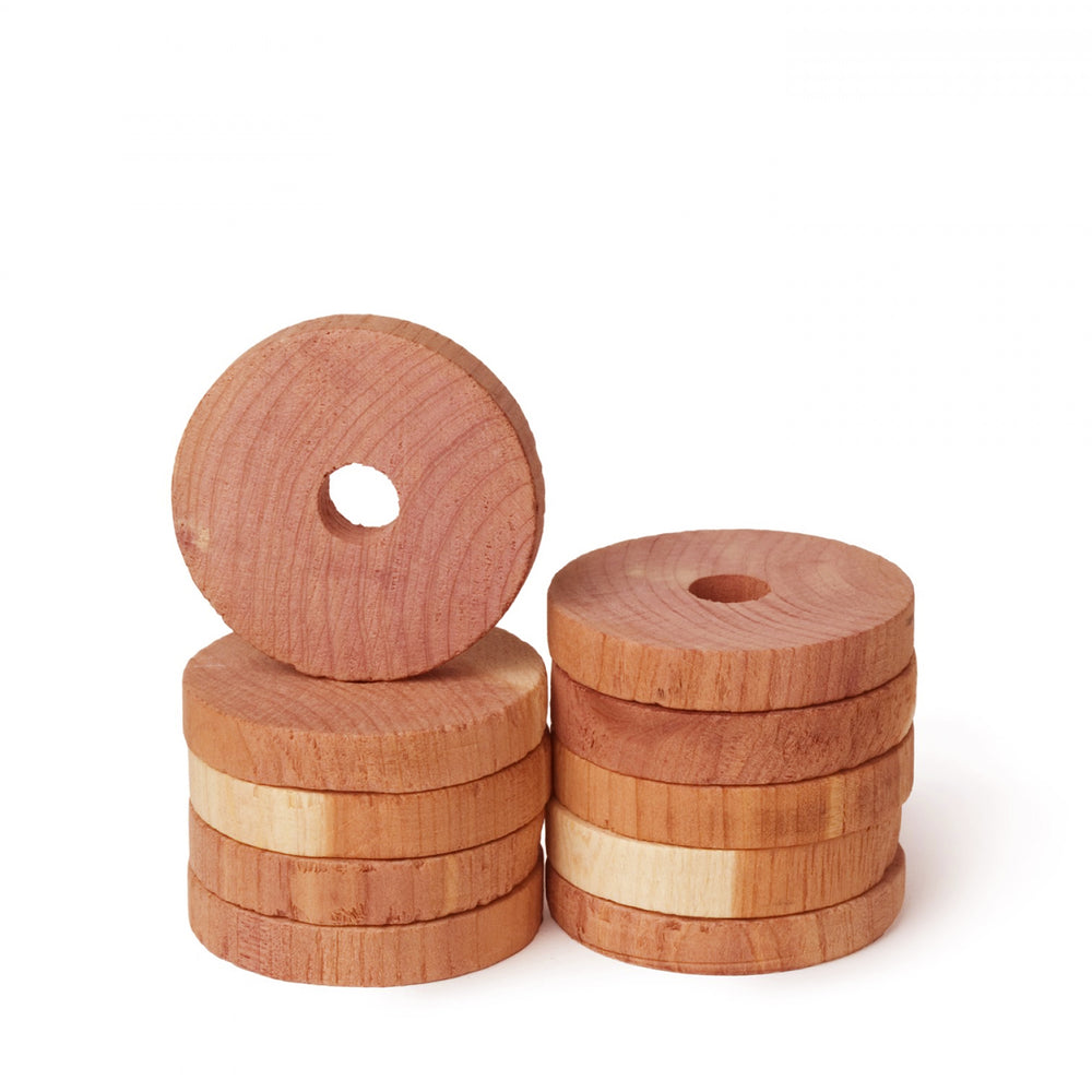 Redecker Cedar Coat Hanger Rings - 10pk