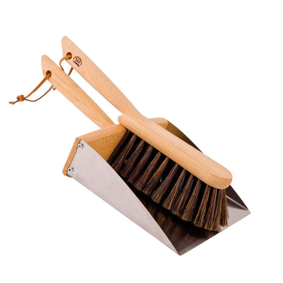 Redecker Dust Pan & Brush Set with Magnet