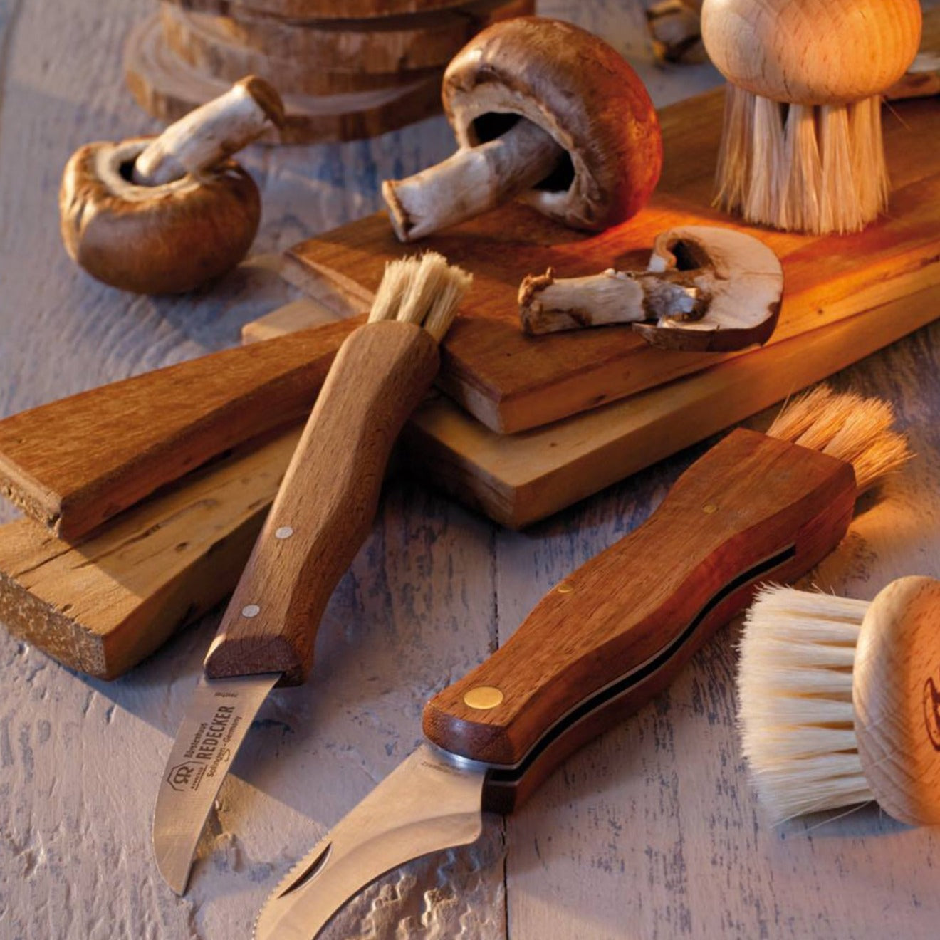 Redecker Mushroom Knife + Brush