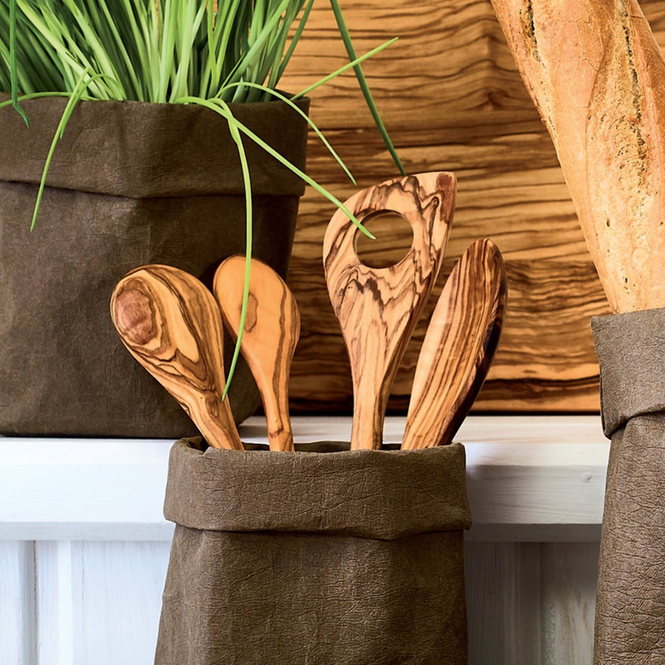 Redecker Olive Wood Serving Spoon