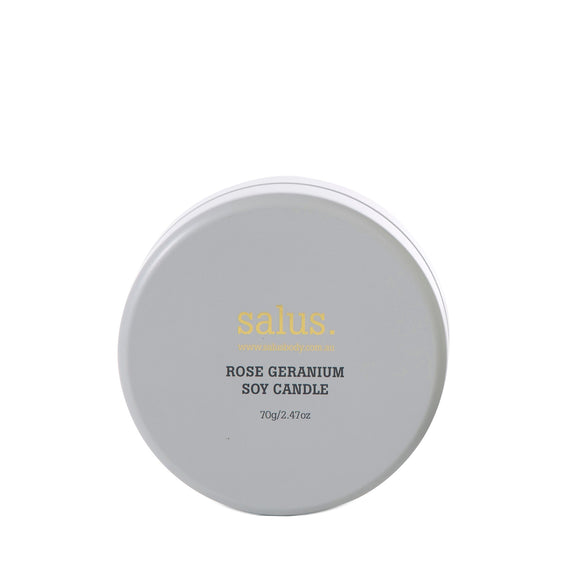 Salus Rose Geranium Travel Soy Candle