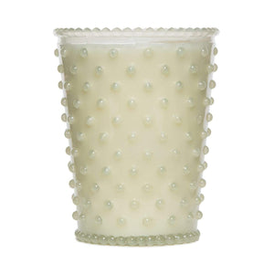 Simpatico White Flower Hobnail Candle