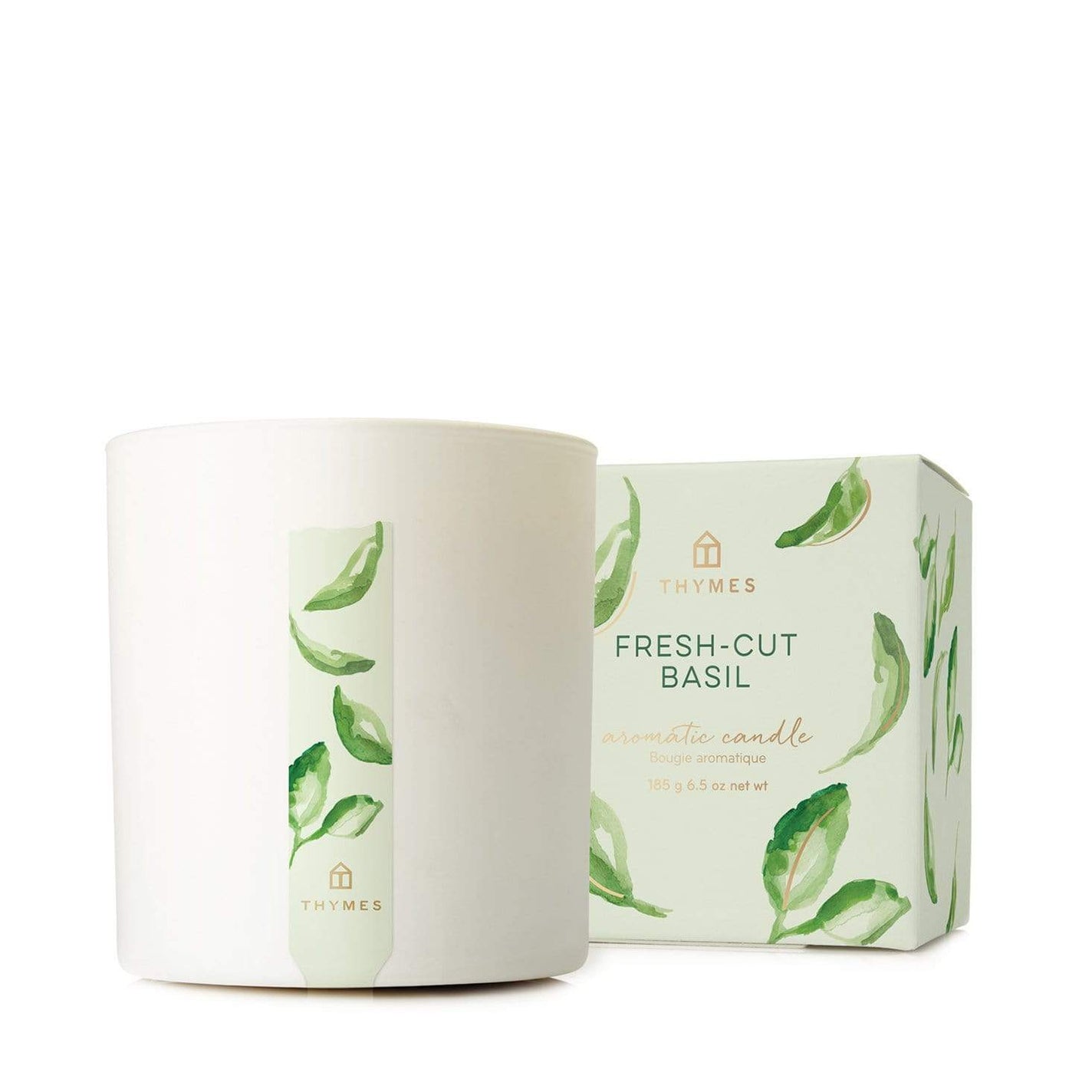 Thymes Fresh Cut Basil Boxed Candle: Official Stockist
