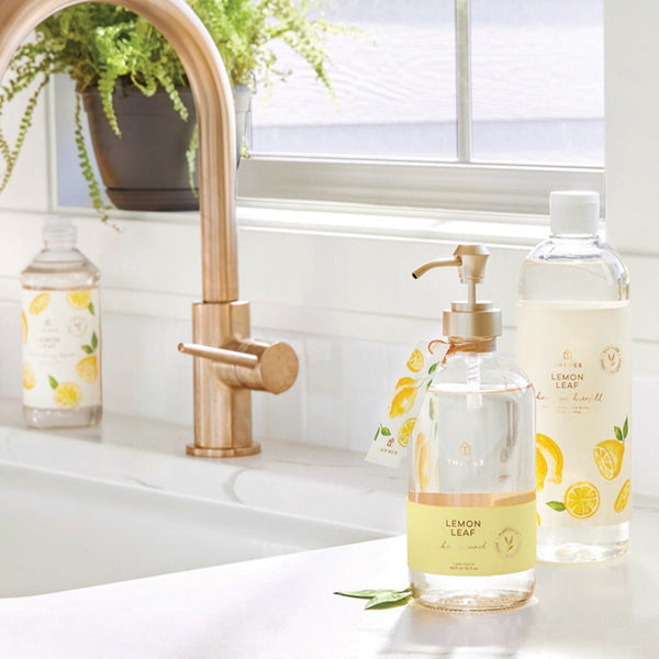 Thymes Lemon Leaf Hand Wash in Glass