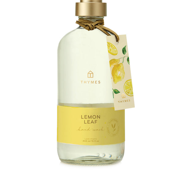 Thymes Lemon Leaf Hand Wash in Glass