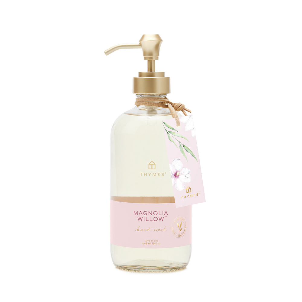 Thymes Magnolia Willow Hand Wash in Glass