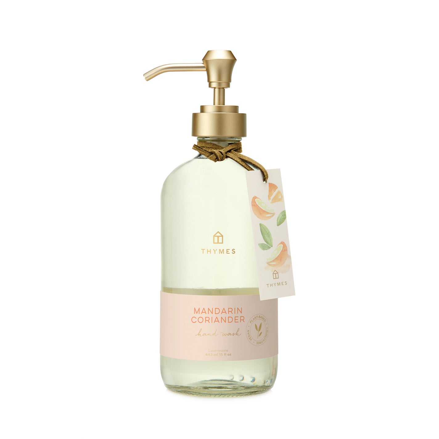 Thymes Mandarin Coriander Hand Wash in Glass