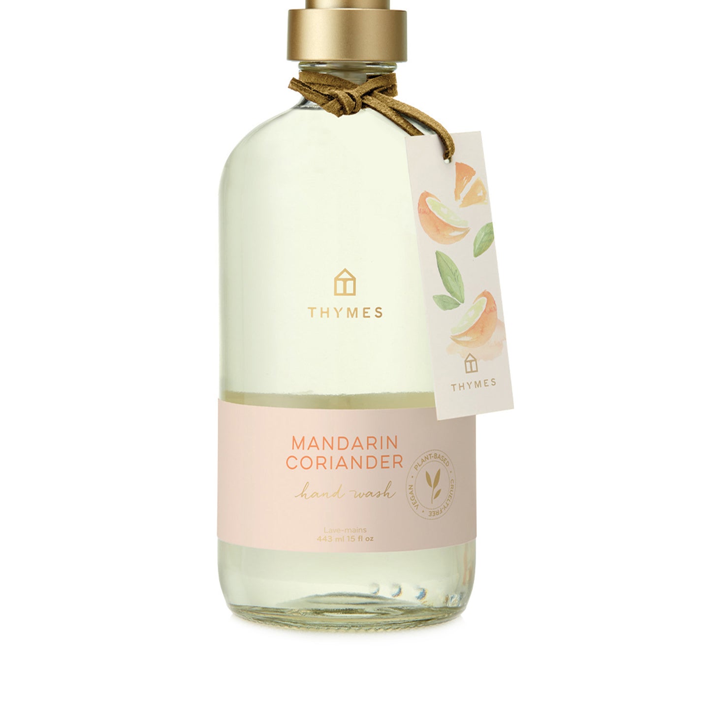 Thymes Mandarin Coriander Hand Wash in Glass