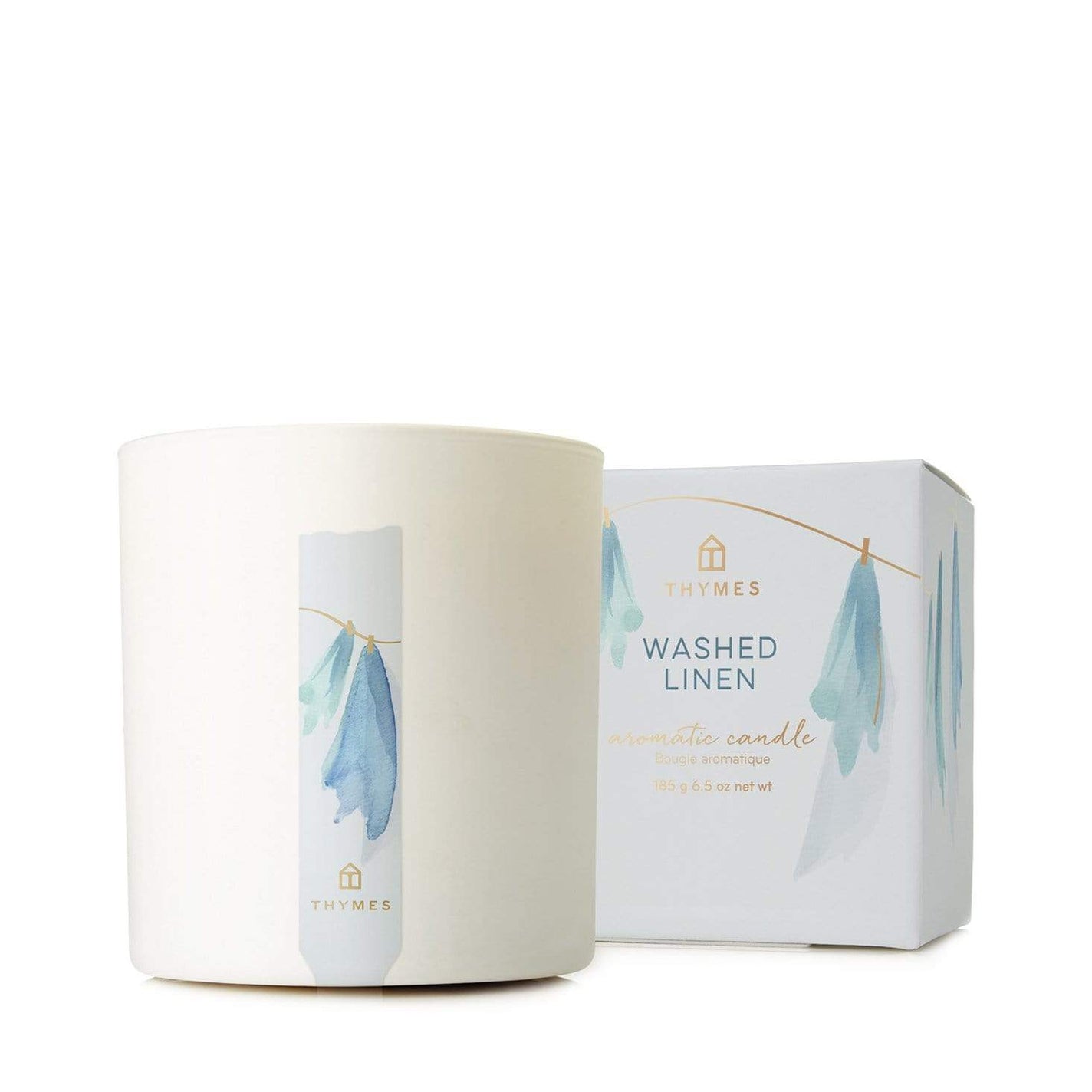 Thymes Washed Linen Candle
