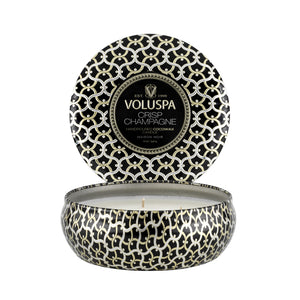 VOLUSPA Crisp Champagne 3 Wick Tin Candle