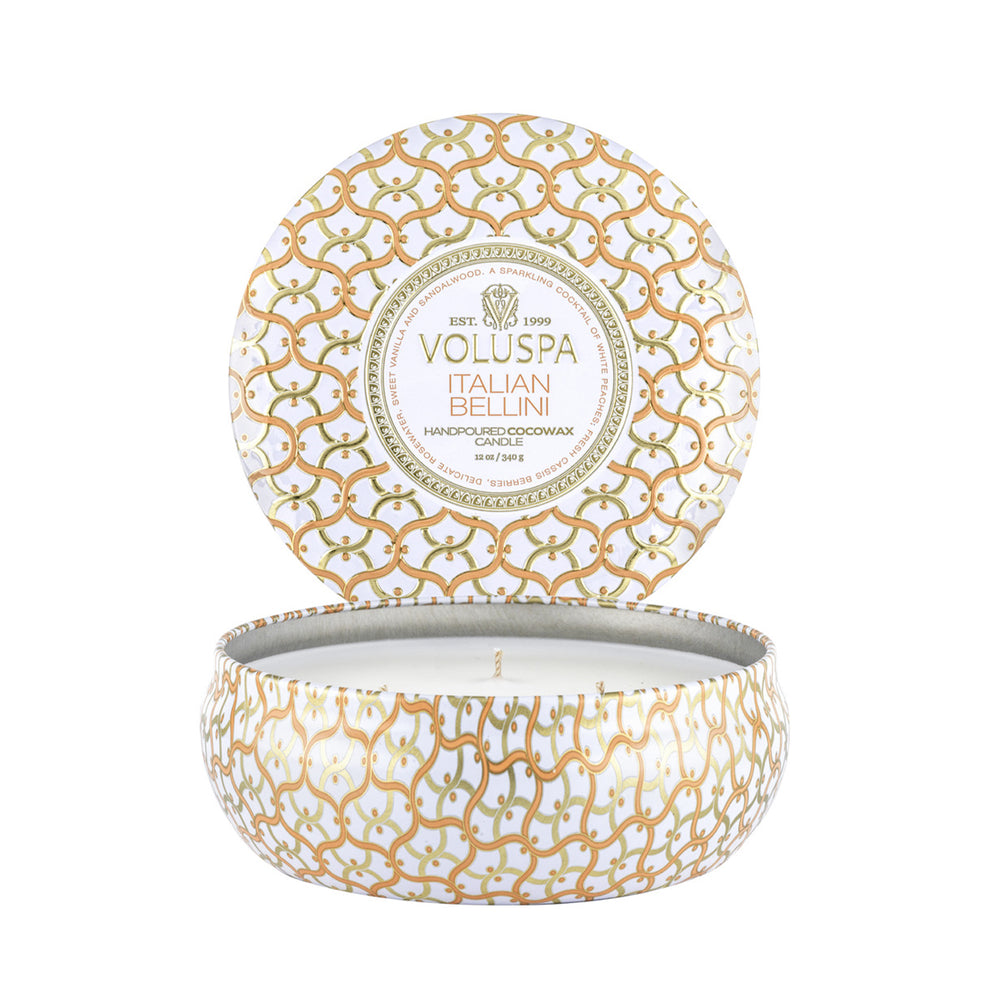 VOLUSPA Italian Bellini 3 Wick Tin Candle