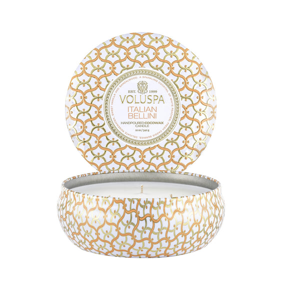 VOLUSPA Italian Bellini 3 Wick Tin Candle