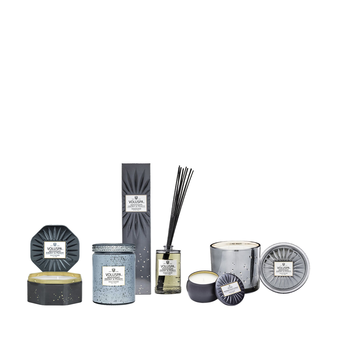 VOLUSPA Makassar Ebony & Peach Decorative Candle