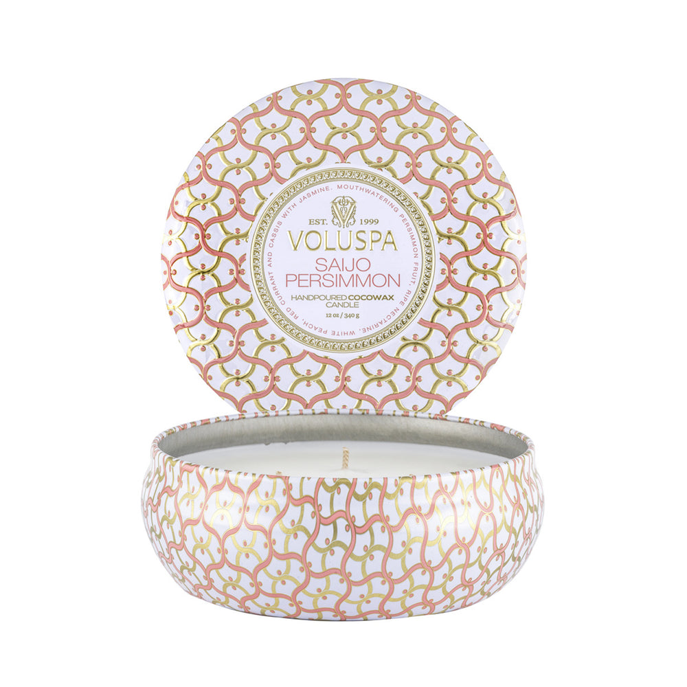 VOLUSPA Saijo Persimmon 3 Wick Tin Candle